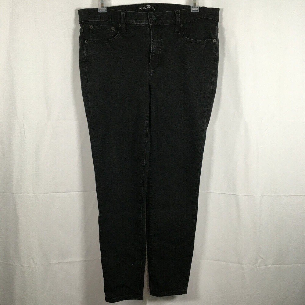 J. Crew Mercantile Jeans Womens Sz 31 Black Skinny Pockets Denim Stretch